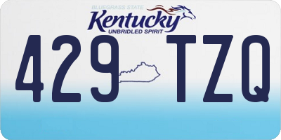KY license plate 429TZQ