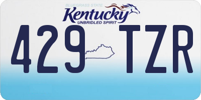 KY license plate 429TZR