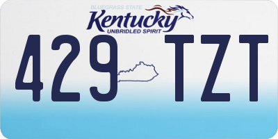 KY license plate 429TZT