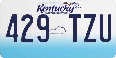 KY license plate 429TZU