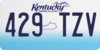 KY license plate 429TZV