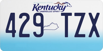KY license plate 429TZX