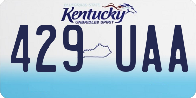 KY license plate 429UAA