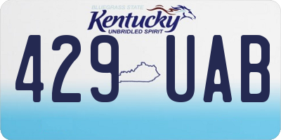 KY license plate 429UAB