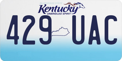 KY license plate 429UAC