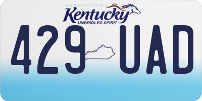 KY license plate 429UAD