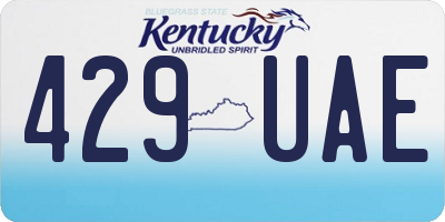 KY license plate 429UAE