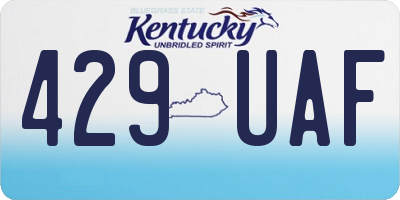 KY license plate 429UAF
