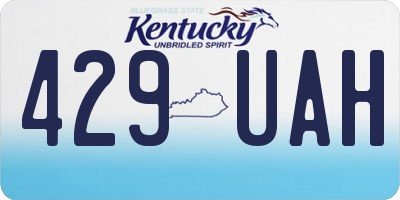 KY license plate 429UAH