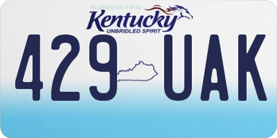 KY license plate 429UAK