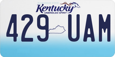 KY license plate 429UAM