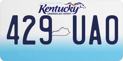 KY license plate 429UAO