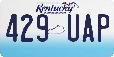 KY license plate 429UAP