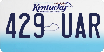 KY license plate 429UAR