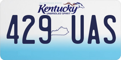 KY license plate 429UAS
