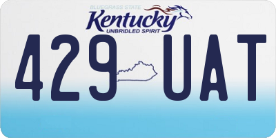 KY license plate 429UAT