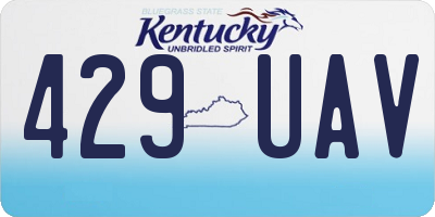 KY license plate 429UAV