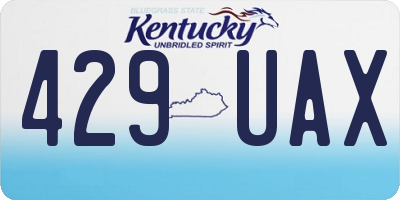 KY license plate 429UAX