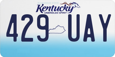 KY license plate 429UAY