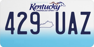 KY license plate 429UAZ