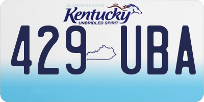 KY license plate 429UBA