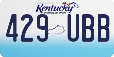 KY license plate 429UBB