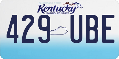 KY license plate 429UBE