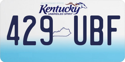 KY license plate 429UBF