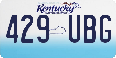 KY license plate 429UBG