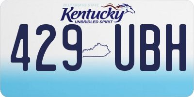 KY license plate 429UBH