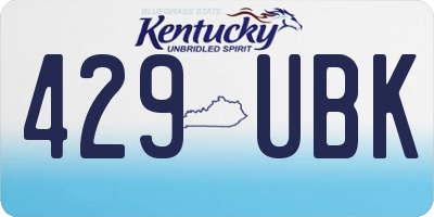 KY license plate 429UBK