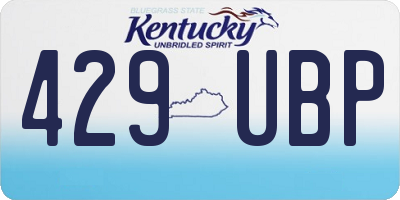 KY license plate 429UBP
