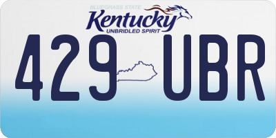 KY license plate 429UBR