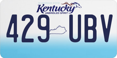 KY license plate 429UBV