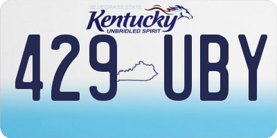 KY license plate 429UBY