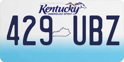 KY license plate 429UBZ