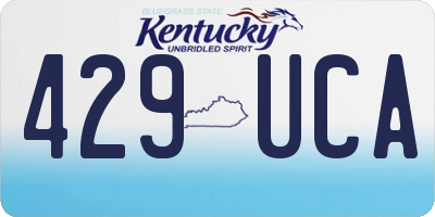 KY license plate 429UCA