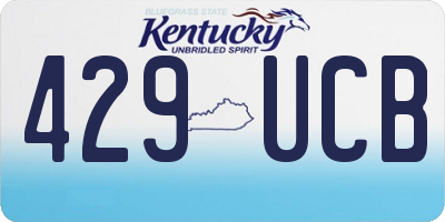 KY license plate 429UCB