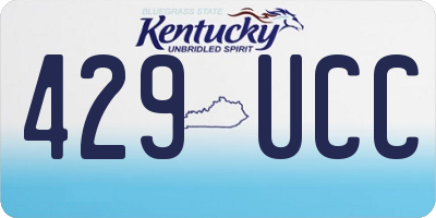 KY license plate 429UCC