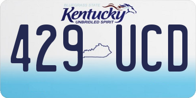 KY license plate 429UCD