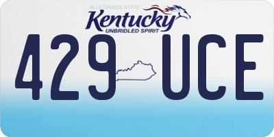 KY license plate 429UCE