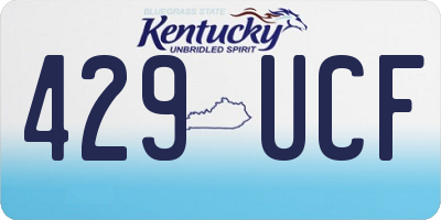 KY license plate 429UCF
