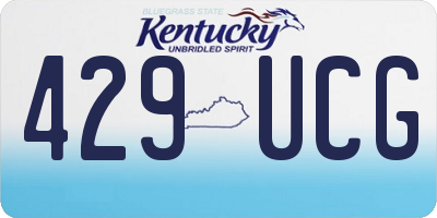 KY license plate 429UCG