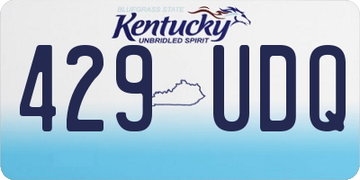 KY license plate 429UDQ