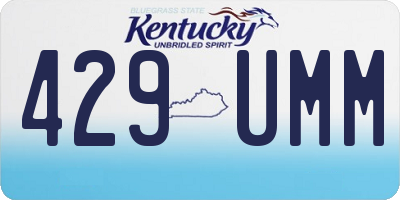 KY license plate 429UMM