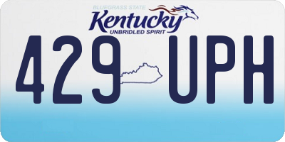 KY license plate 429UPH