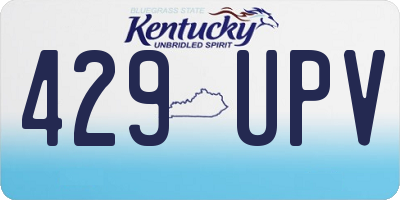 KY license plate 429UPV