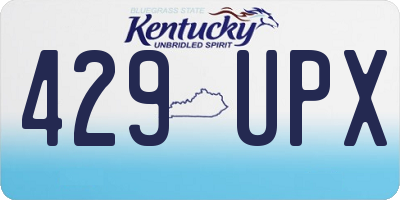 KY license plate 429UPX