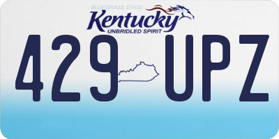 KY license plate 429UPZ