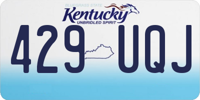 KY license plate 429UQJ